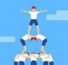 组合体操塔要倒啦